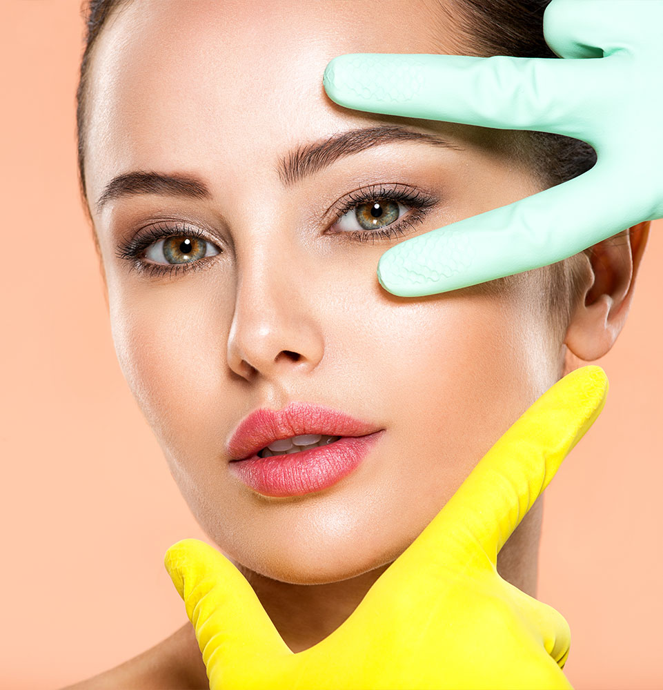 botox patient getting ready and prep for the cosmetic treatment